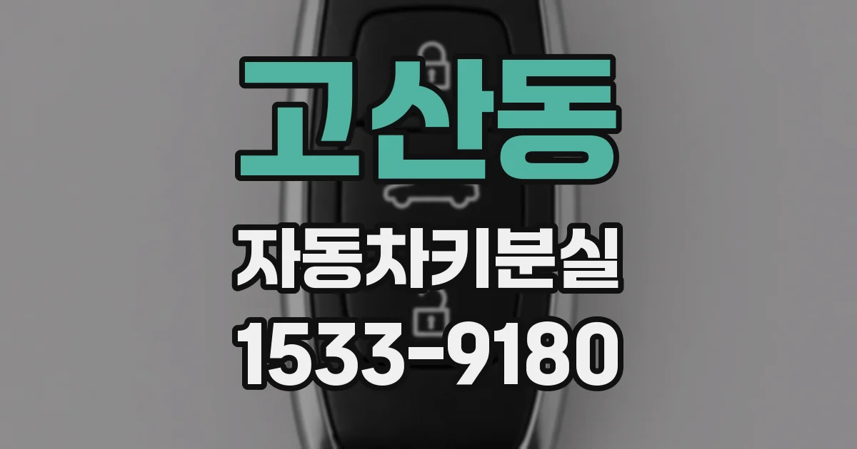 고산동 자동차키분실
