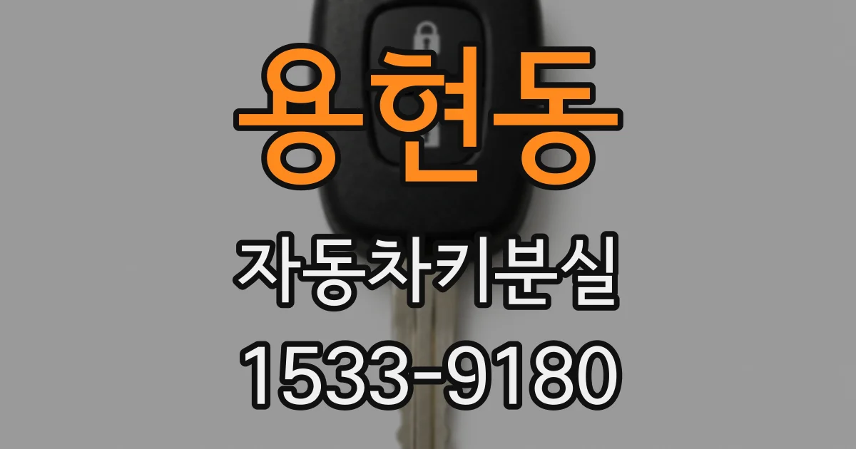 용현동 자동차키분실