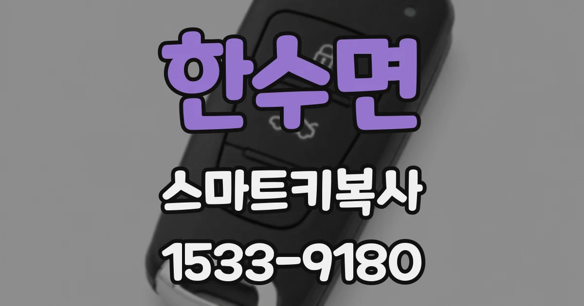 한수면 스마트키복사