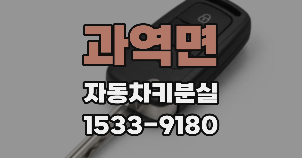 과역면 자동차키분실