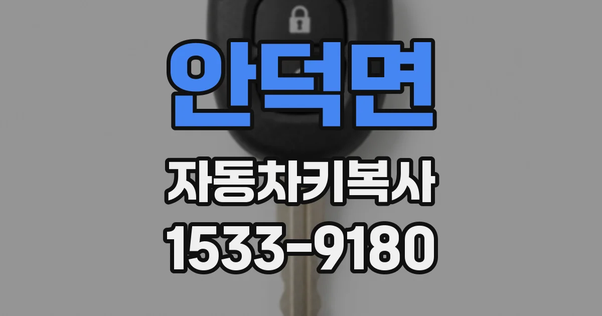안덕면 자동차키복사