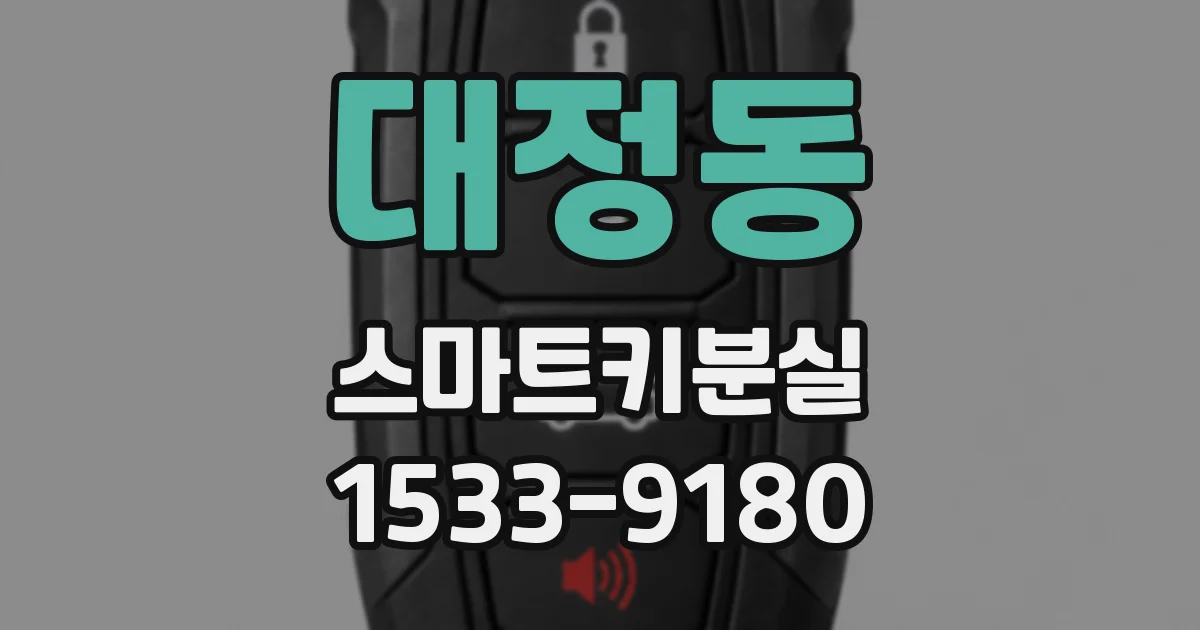 대정동 스마트키분실