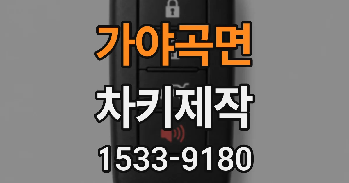 가야곡면 차키제작