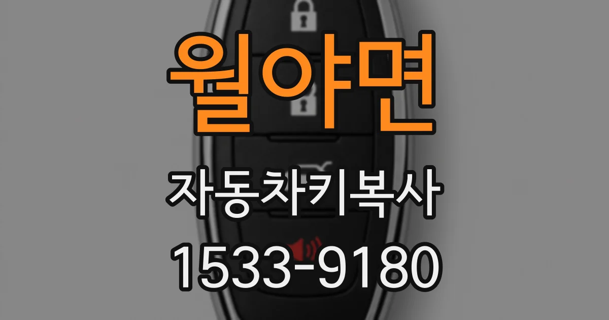 월야면 자동차키복사