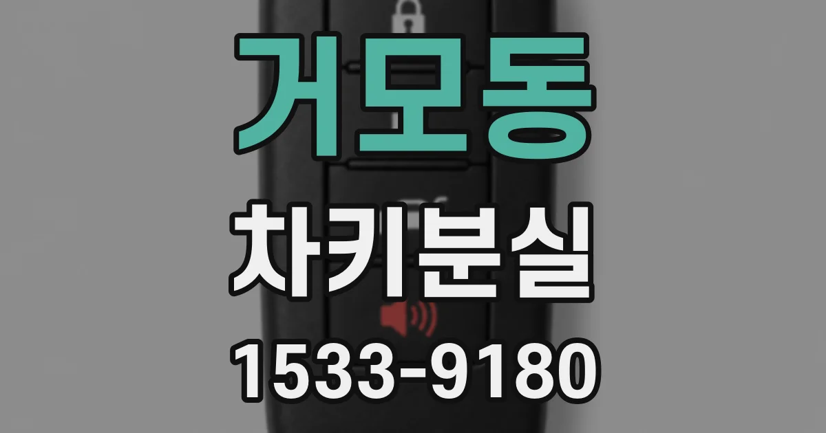 거모동 차키분실