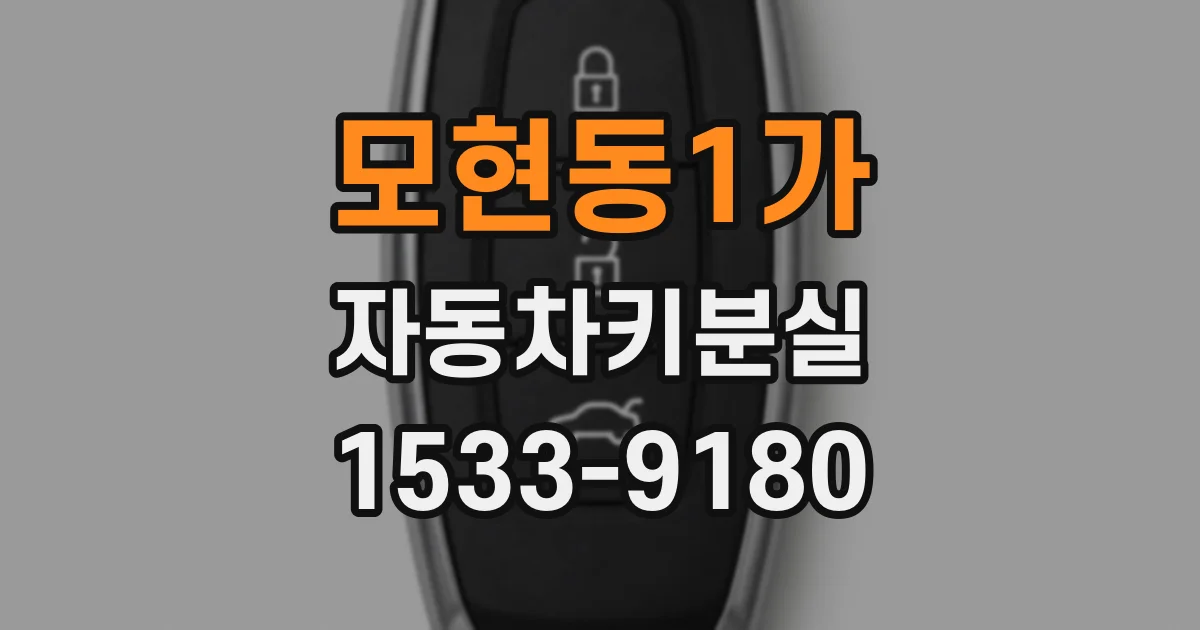 모현동1가 자동차키분실