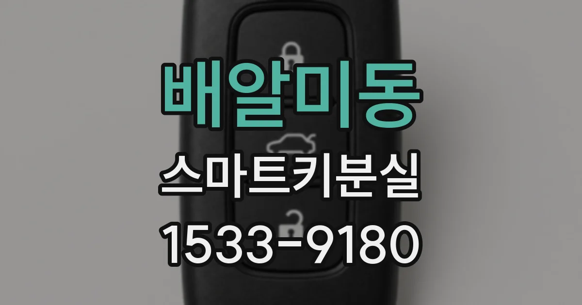 배알미동 스마트키분실