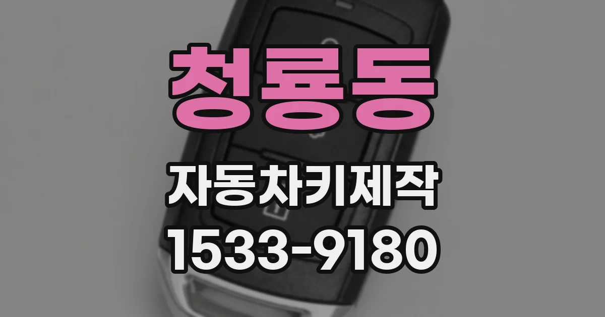 청룡동 자동차키제작