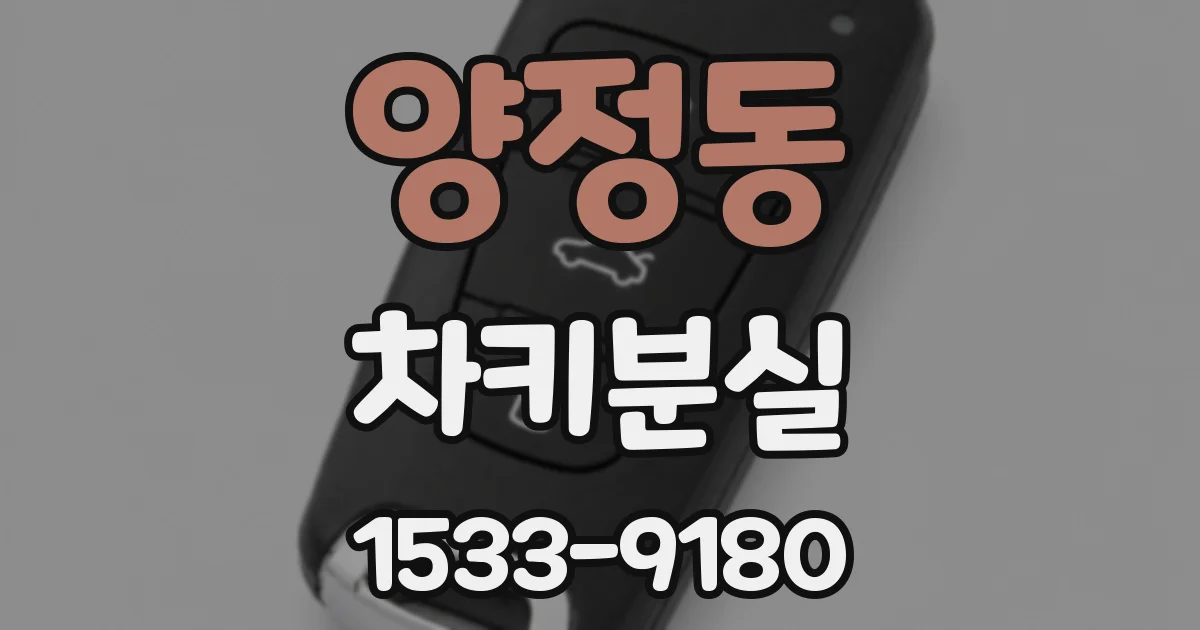 양정동 차키분실