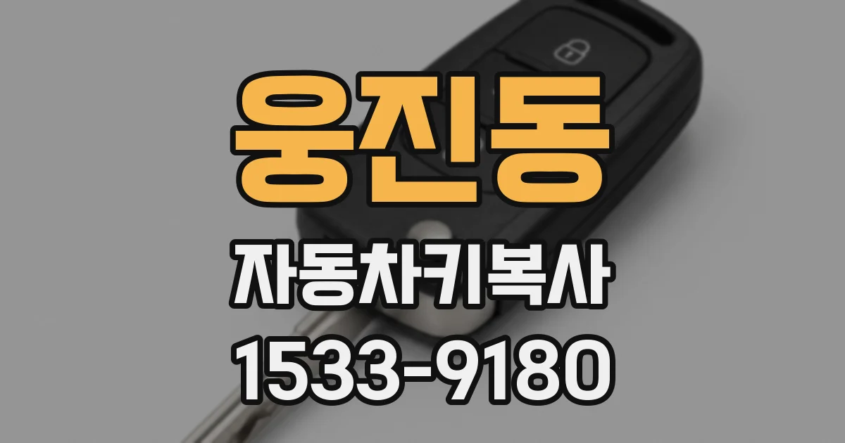 웅진동 자동차키복사
