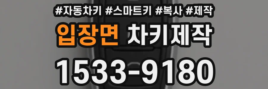 입장면 차키제작