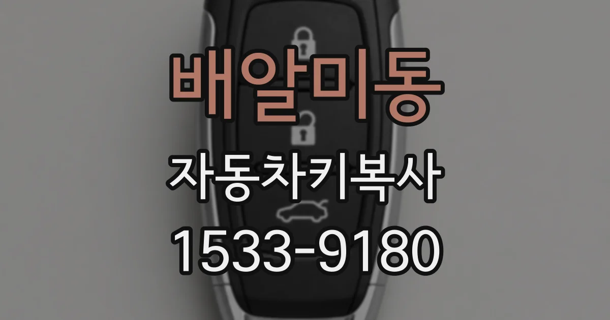 배알미동 자동차키복사