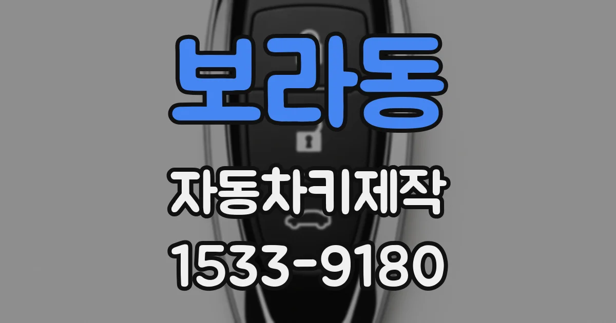 보라동 자동차키제작