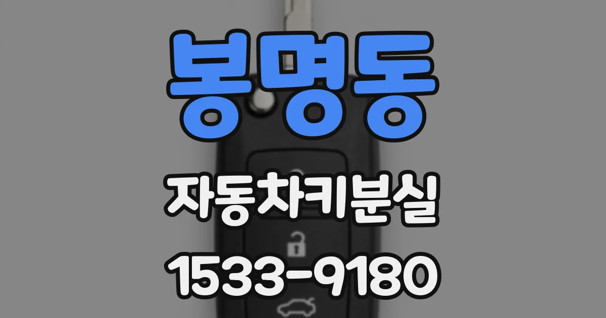 봉명동 자동차키분실