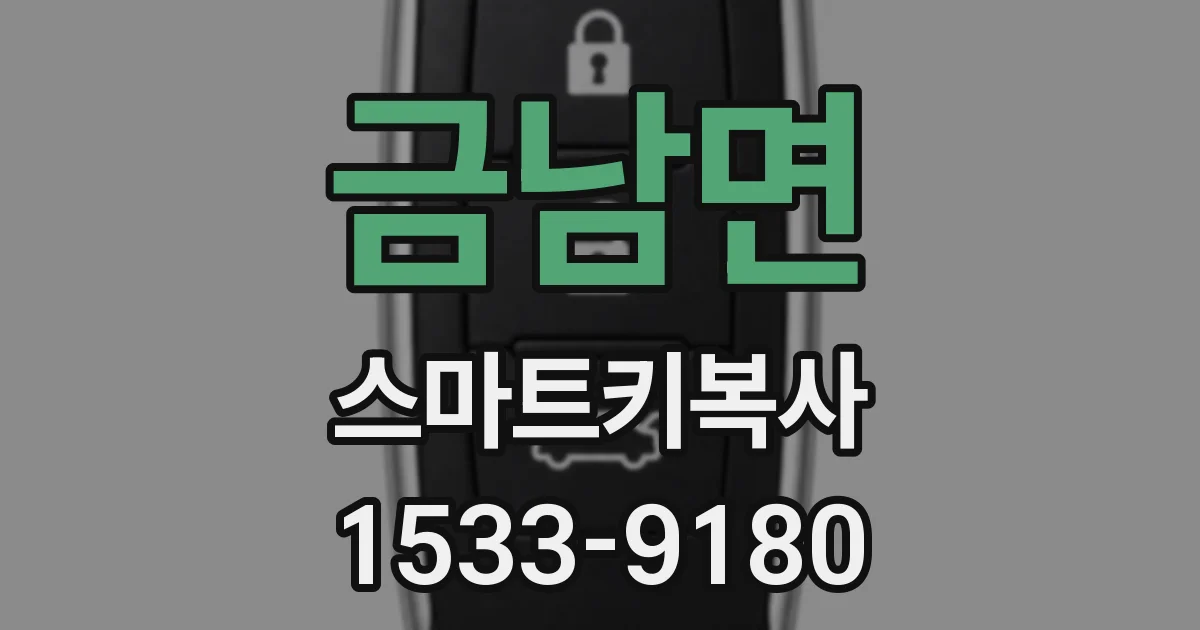 금남면 스마트키복사