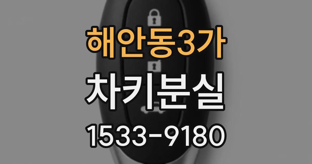 해안동3가 차키분실
