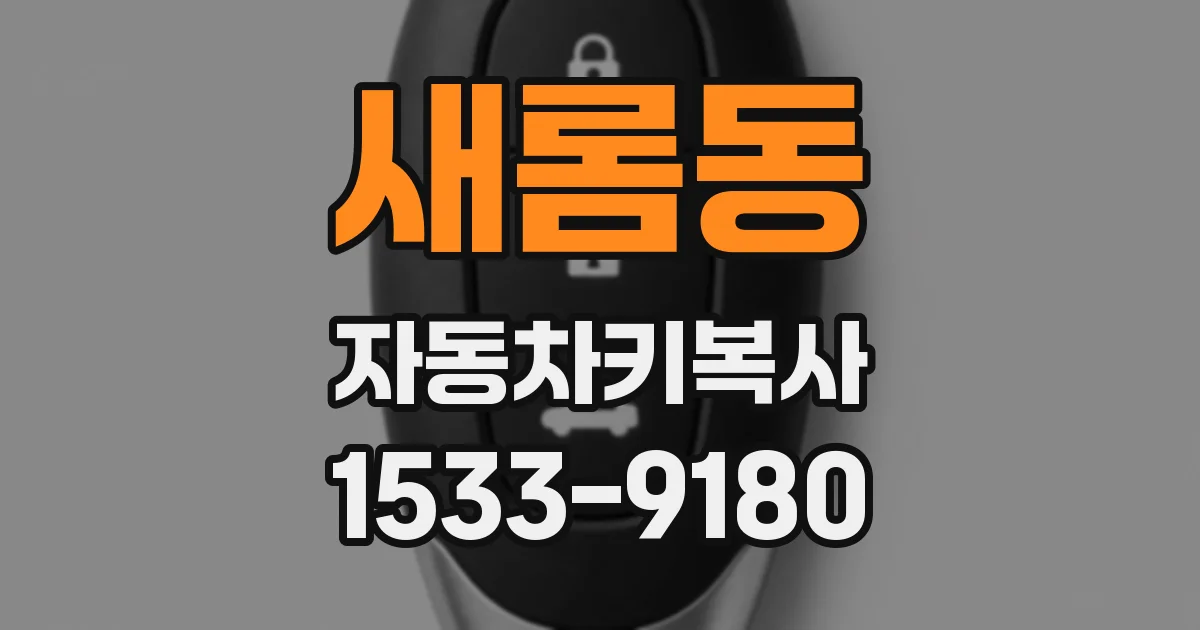 새롬동 자동차키복사