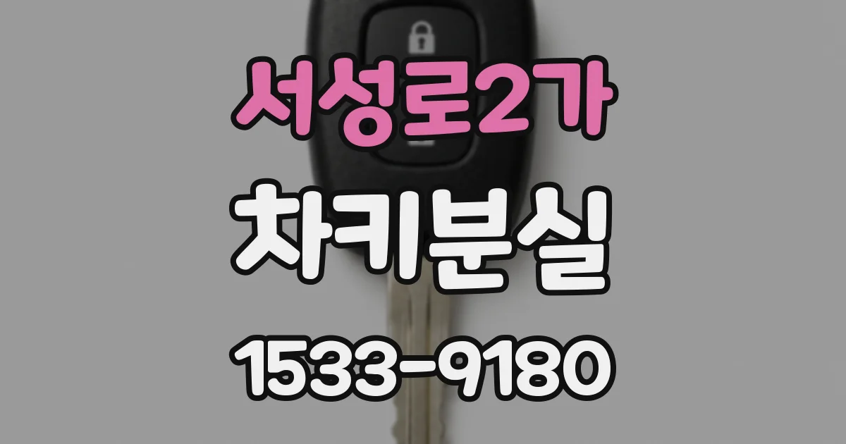서성로2가 차키분실