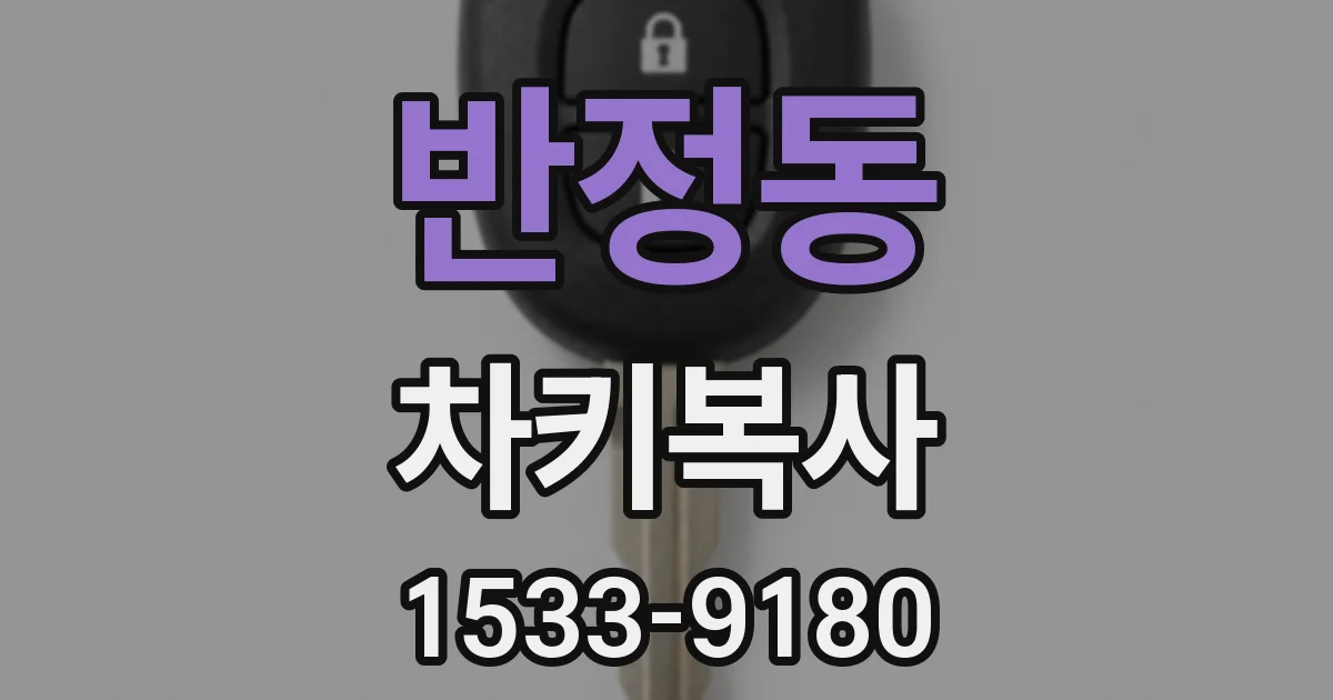 반정동 차키복사