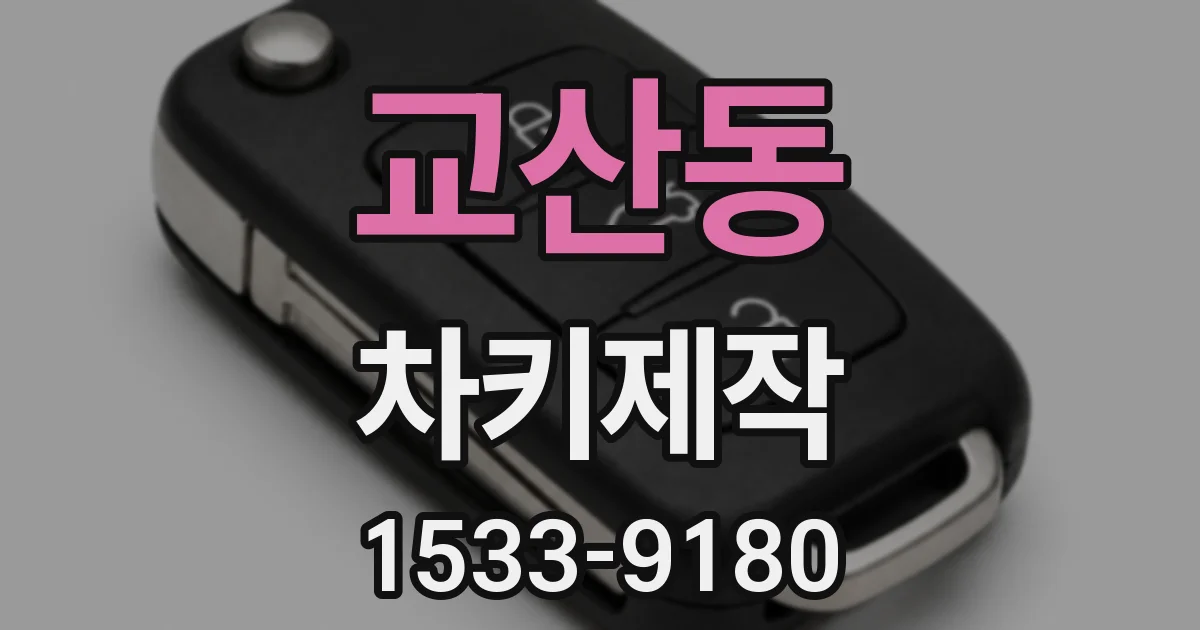 교산동 차키제작
