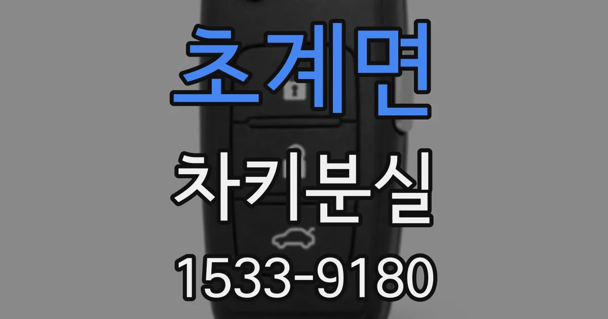 초계면 차키분실
