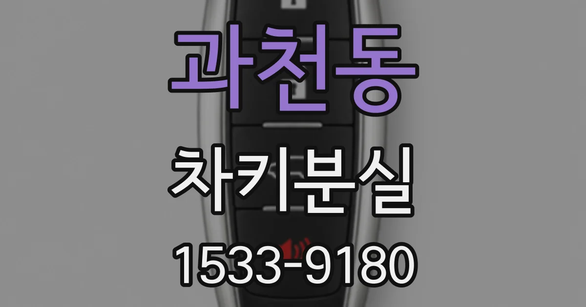과천동 차키분실