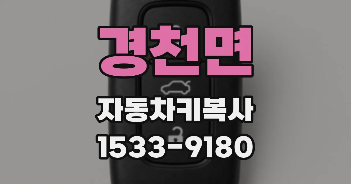 경천면 자동차키복사