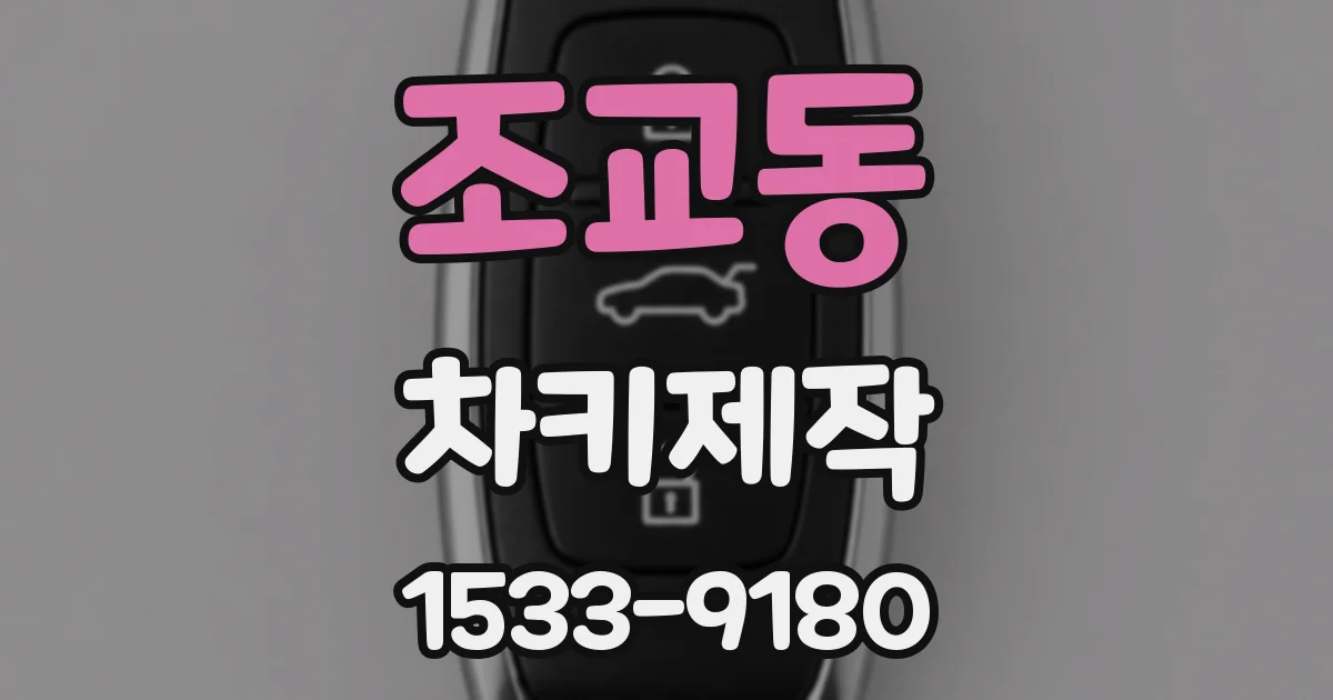 조교동 차키제작