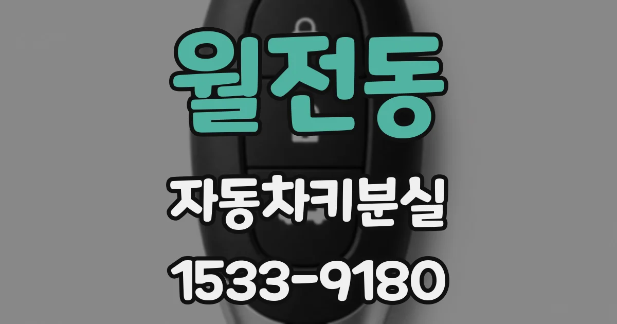 월전동 자동차키분실