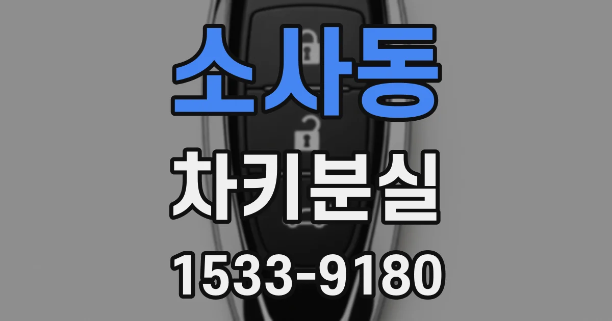 소사동 차키분실