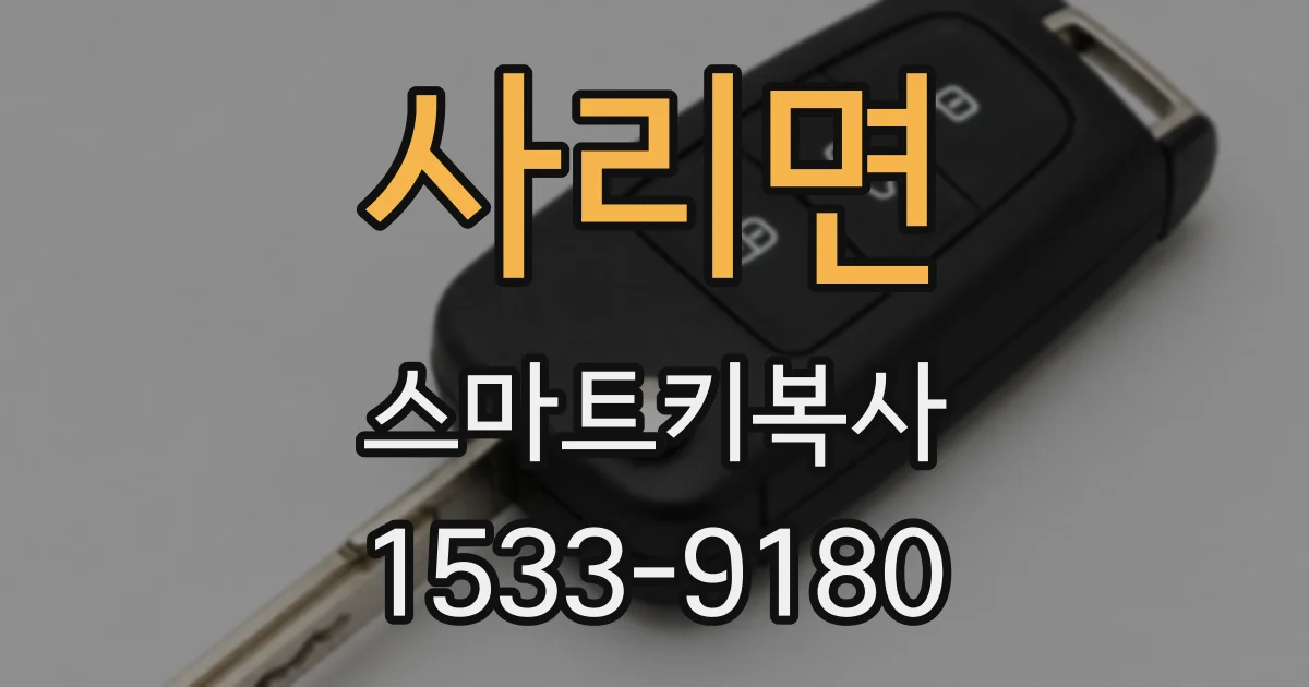 사리면 스마트키복사