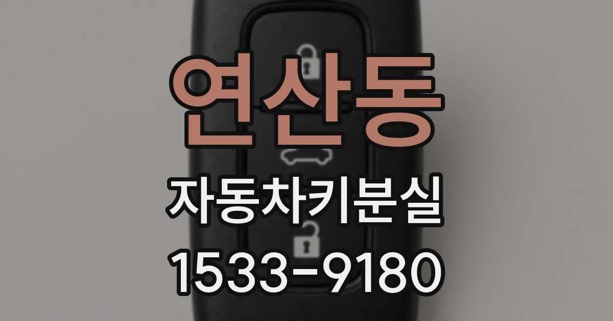 연산동 자동차키분실