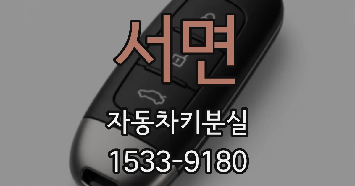 서면 자동차키분실