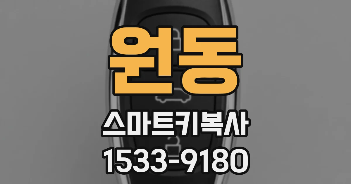 원동 스마트키복사