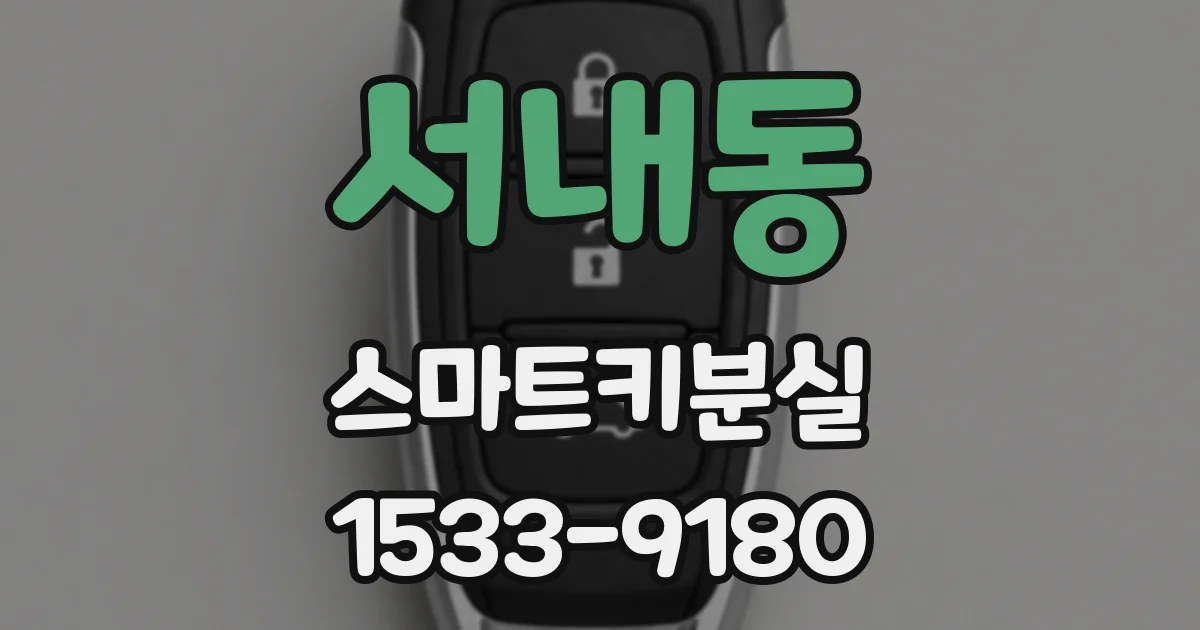 서내동 스마트키분실