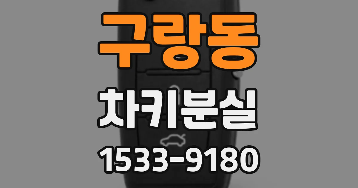 구랑동 차키분실