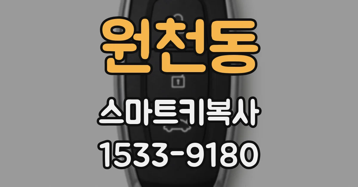 원천동 스마트키복사