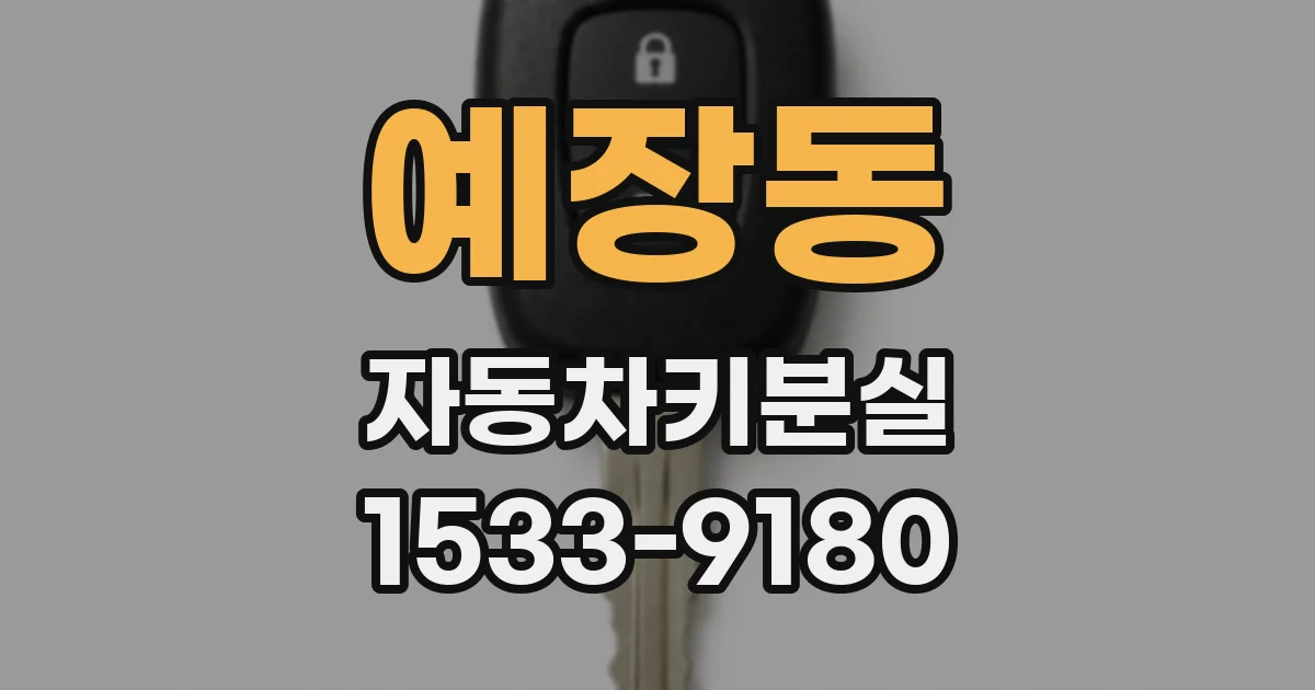 예장동 자동차키분실