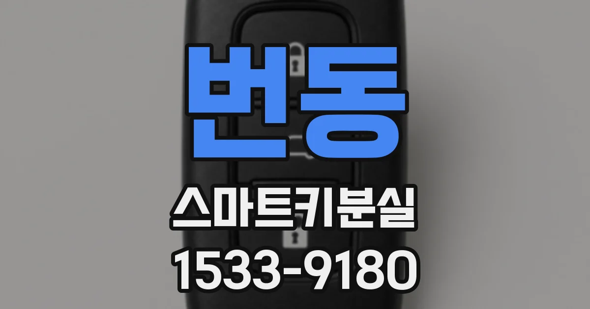 번동 스마트키분실