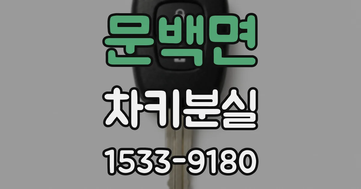 문백면 차키분실