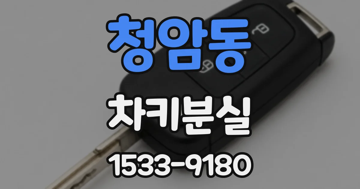 청암동 차키분실