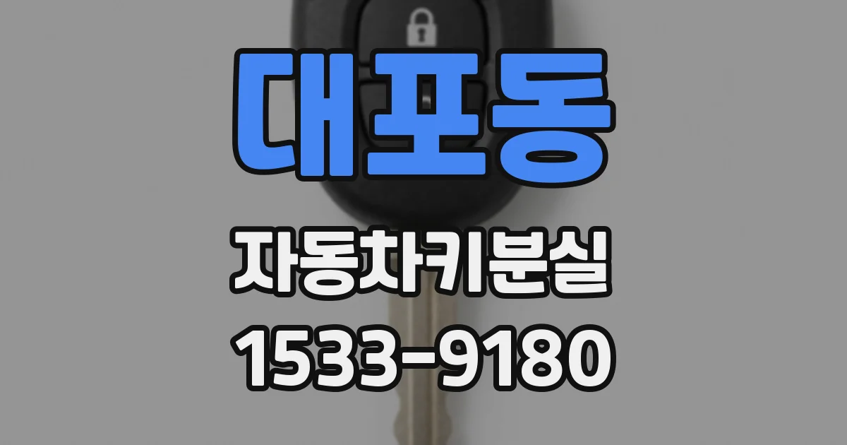 대포동 자동차키분실