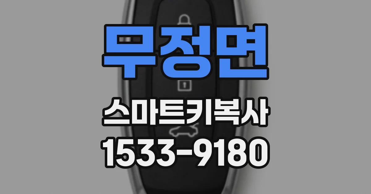 무정면 스마트키복사