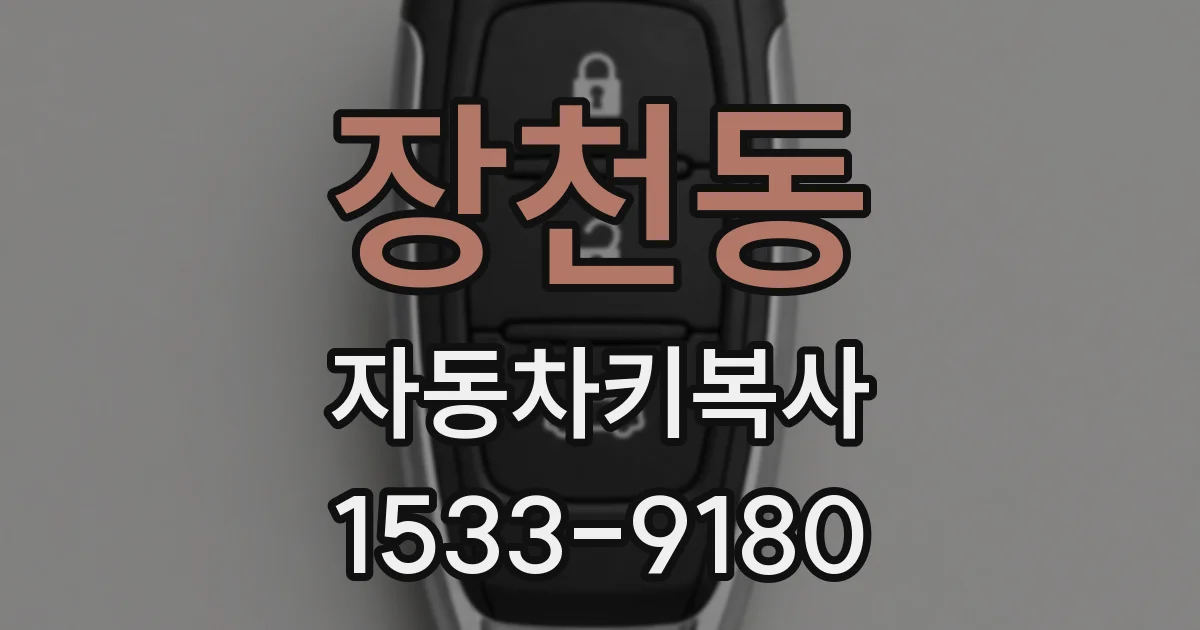 장천동 자동차키복사