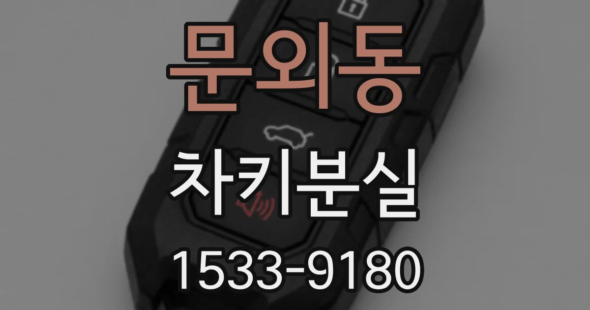 문외동 차키분실