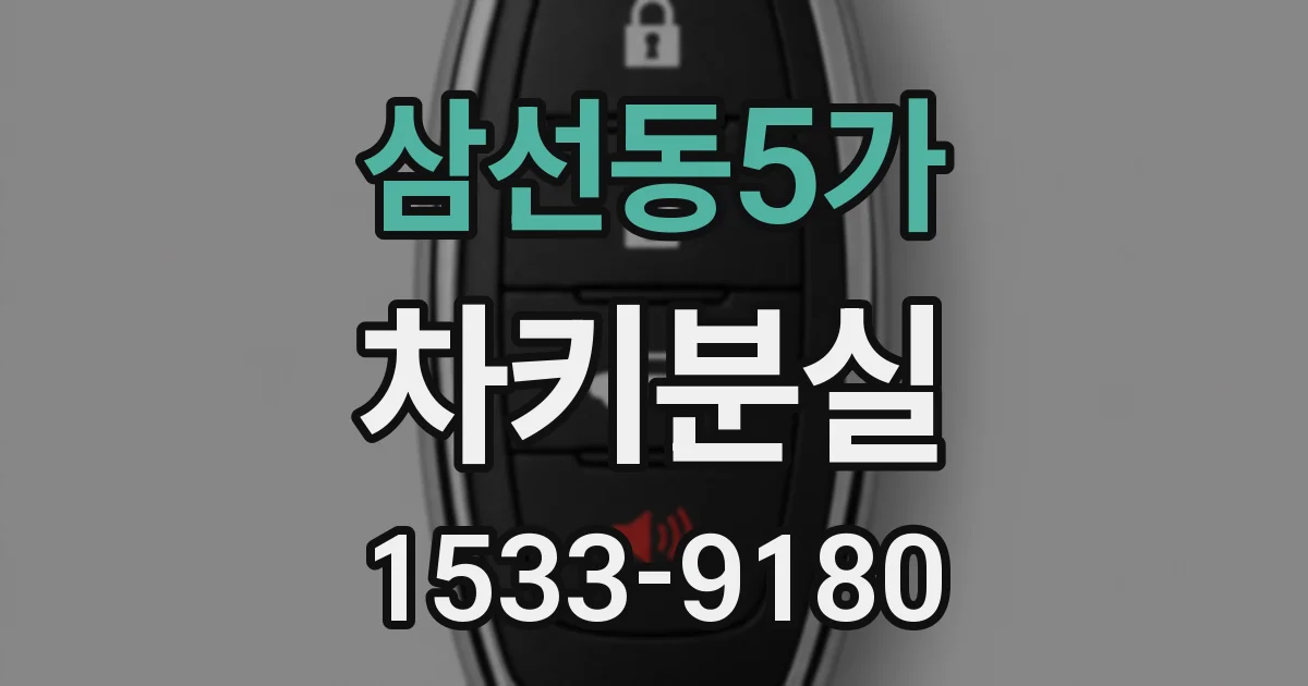 삼선동5가 차키분실