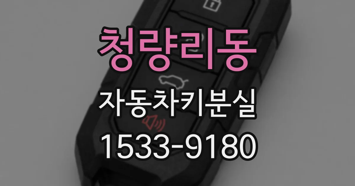 청량리동 자동차키분실