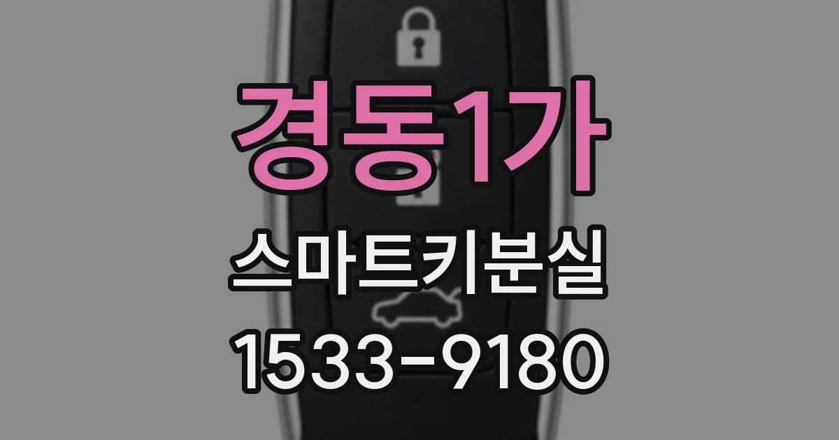 경동1가 스마트키분실