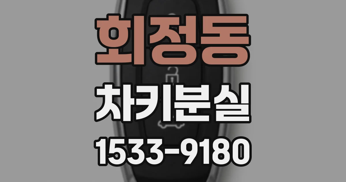 회정동 차키분실