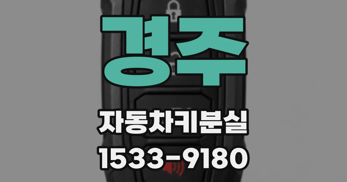 경주 자동차키분실